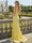Trumpet/Mermaid Satin V-Neck Short Sleeves Floor-length Long Hot-Fix Rhinestone Sparkle Prom Dresses with Shoulder Bows