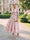 A-Line/Princess Mother Of The Bride Dresses 3/4 Sleeves V Neck Tea Length Sky Blue With Floral Patch
