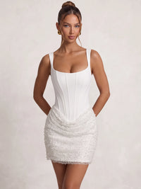 Sheath/Column Homecoming Dresses Lace Beads Sequins Satin Spaghetti Straps Sleeveless Short Mini Boning Lace-Up Party Dresses