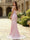Sheath/Column Prom Dresses Basque Waist Satin Halter Neck Sleeveless Floor-length Long Corset Prom Dress With Pearls&Slit