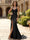 Sheath/Column Prom Dresses Basque Waist Satin Halter Neck Sleeveless Floor-length Long Corset Prom Dress With Pearls&Slit
