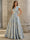 A-Line Evening Gown Elegant Floral Dress Cape Sleeve Jacquard Satin Ruched Mother of the Bride Dresses