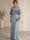 Mermaid/Trumpet Evening Dresses Elegant Floor-Length High Neck With Floral Applique Cape Short Sleeve