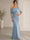 Mermaid/Trumpet Mother Of The Bride Dresses Stretch Satin Floor-length Off-the-Shoulder Half Sleeves Burgundy Ruched Formal Evening
