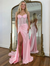Trumpet/Mermaid Prom Dress Basque Waist Sweetheart Strapless Hot-Fix Rhinestone Corset Prom Dresses With Beading Split