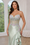 Trumpet/Mermaid Prom Dresses Basque Waist Satin Sweetheart Floor-Length Formal Corset Floral Dress With Beads&Ruffled Slit&Sequins
