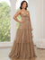 A-Line/Princess Prom Dresses Sweetheart Sleeveless Floor-length Long Tulle Formal Wedding Party Dresses with Ruffles