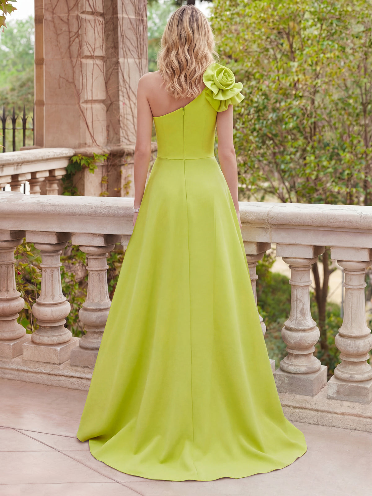 Sheath/Column Chiffon Jumpsuits Elegant Dress Evening Floor Length Sleeveless One Shoulder Ruffle with Overskirts
