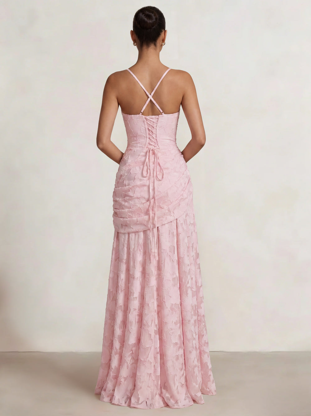 A Line/Princesses Prom Dresses Ruched Chiffon Spaghetti Straps Floor-Length Formal Dress Wedding Guest Bridesmaid Dresses