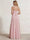 A-Line/Princess Bridesmaid Dresses Ruched Chiffon Spaghetti Straps Floor-Length Formal Dress Wedding Guest Side Split
