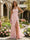 Mearmaid Prom Dresses Strapless Floor-Length Side Split With Pleats&Back Lace-Up Long Floral Dresses