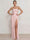 Mearmaid Prom Dresses Strapless Floor-Length Side Split With Pleats&Back Lace-Up Long Floral Dresses