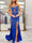 Sheath/Column Grown Prom Dresses Strapless Sweetheart Sleeveless Floor-Length Spandex Rhinestones Dresses with Front Split