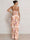 Mearmaid Prom Dresses Strapless Long Floral Dresses Floor-Length Side Split With Pleats&Back Lace-Up