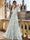 A Line/Princesses Evening Dresses Ruched Floral Chiffon Lantern Sleeves Floor-Length Pleated Formal Dress Wedding Guest Dresses