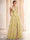 A-Line/Princess Evening Dresses Floral V Neck Sleeveless Tulle Formal Floor Length Dresses with Floral Emboridary Pocket