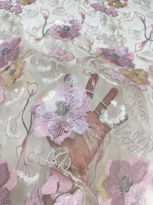 美人鱼抹胸花卉长款舞会礼服巴斯克腰紧身胸衣花卉礼服带珠饰亮片可拆卸罩裙舞会礼服带蝴蝶结