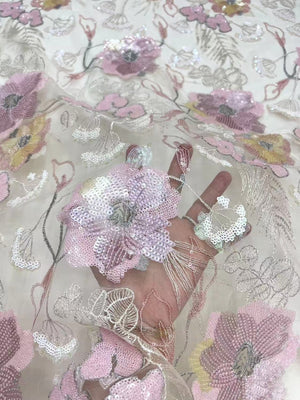 Mermaid Strapless Floral Long Prom Dress Basque Waist Corset Floral Dress With Beads&Sequins Ball Gowns with Detachable Overskirt Bow