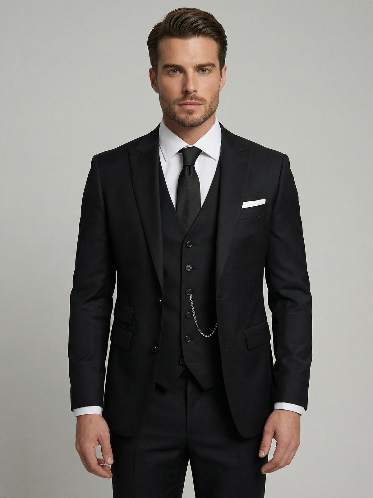 Men's Olive Green Linen-Blend Three-Piece Suit Slim Fit Single-Breasted Notched Lapel Formal Suits