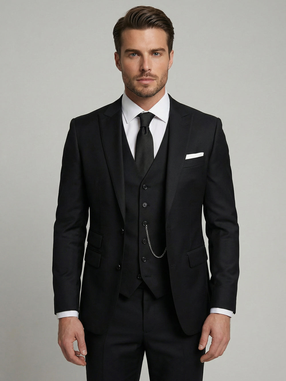 Men's Olive Green Linen-Blend Three-Piece Suit Slim Fit Single-Breasted Notched Lapel Formal Suits