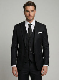 Men's Olive Green Linen-Blend Three-Piece Suit Slim Fit Single-Breasted Notched Lapel Formal Suits