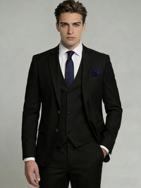 Men's Formal Three-Piece Suit Tailored Fit with Matching Vest Single-Breasted Notched Lapel Formal Tuxedo Formal Wedding Suits&Weeding Guest Suits