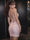 Sheath/Column Homecoming Dress Barbiecore Sequins Basque Waist Floral Embroidery Sleeveless Spaghetti Straps Party Dance Dress