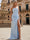 A-Line/Princess Prom Dresses Strapless  Floor-Length Side Split With Pleats&Back Lace-Up Long Prom Dresses