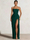 A-Line/Princess Prom Dresses Strapless  Floor-Length Side Split With Pleats&Back Lace-Up Long Prom Dresses