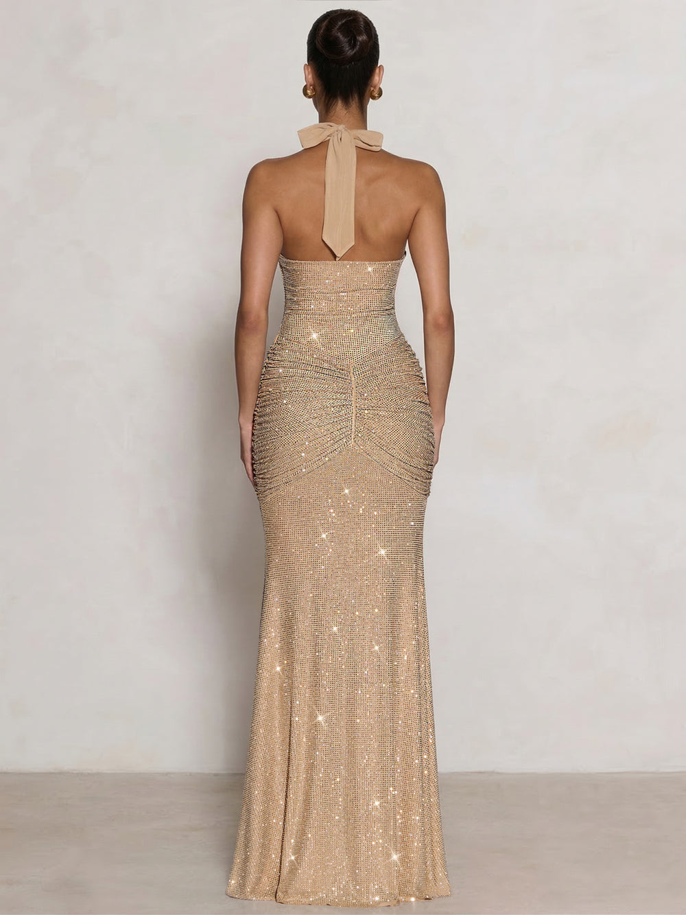 Sheath Column Long  Prom Dress  Floor-Length Long Sparkle Corset Prom Dress Evening Dress With Rhinestones Sequins