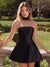 A Line/Princess Homecoming Party Dresses Strapless Coquette Aesthetic Short/Mini For Homecoming & Bridal Shower With Scarf