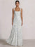 A Line/Princesses Prom Dresses Ruched Chiffon Spaghetti Straps Floor-Length Floral Dress Wedding Guest Bridesmaid Dresses