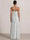 A Line/Princesses Prom Dresses Printed Chiffon Square Neck Lace-Up Criss Cross Straps Floor-Length Sleeveless Formal Dress Wedding Guest
