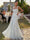 A Line/Princesses Prom Dresses Ruched Chiffon Spaghetti Straps Floor-Length Floral Dress Wedding Guest Bridesmaid Dresses