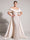 A-Line Formal Evening Dresses Luxury Off The Shoulder Lattice Beading Floor-Length Elegant With Overskirt