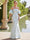 Mermaid Evening Elegant Dress Formal Dresses Printed Satin Off-The-Shoulder Strapless Floor Length 1/2 Sleeves Wedding Guest