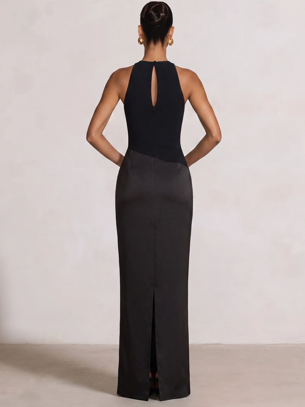 Sheath/Column Evening Dress Boat Neck Sleeveless Floor-Length Formal Runched Party Formal Dress