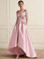 A-Line/Princess Floral Cocktail Dress Boat Neck Sleeveless High Low Length Formal Dresses with Pocket Embroidery