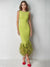 Mermaid Cocktail Party Dress Boat Neck Sleeveless Ankle Length Feather Dress Formal Dress