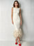 Mermaid Cocktail Party Dress Boat Neck Sleeveless Ankle Length Feather Dress Formal Dress