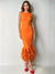 Mermaid Cocktail Party Dress Boat Neck Sleeveless Ankle Length Feather Dress Formal Dress