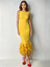 Mermaid Cocktail Party Dress Boat Neck Sleeveless Ankle Length Feather Dress Formal Dress