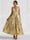 A-Line/Princess Elegant Cocktail Dress V Neck Tea-Length Floral Embroiery Dress Formal Wedding Guest