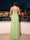 A Line/Princesses Evening Dresses Ruched Chiffon Spaghetti Straps Square Neck Floor-Length Criss Cross Straps Wedding Guest