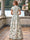 A-Line Mother Of The Bride Dresses Elegant Printed Stain Floor-Length Short Sleeves V-Neck Belt Front Slit Wedding Guest Dress
