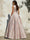 A-Line Evening Gown Elegant Jacquard Floral Dress Floor Length Sleeveless V Neck with Slit Pocket Sage Wedding Guest Dress