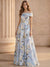 A Line/Princesses Evening Dress Elegant Floral Sleevelss Evening Dress Off The Shoulder Floor-Length Formal Dress