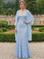 Mermaid Mother Of The Bride Dress Elegant Formal Gown Chiffon Appliques Sequins Floor-Length Sleeveless Strapless With Shawl Wedding Guest Dresses