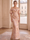 Sheath/Column Evening Dress Off The Shoulder Metallic Jacquard Evening Gown Puff Sleeve With Back Slit