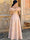 A-Line/Princess Evening Dress Luxury Baroque Off The Shoulder Jacquard Evening Gown Puff Sleeve Dress